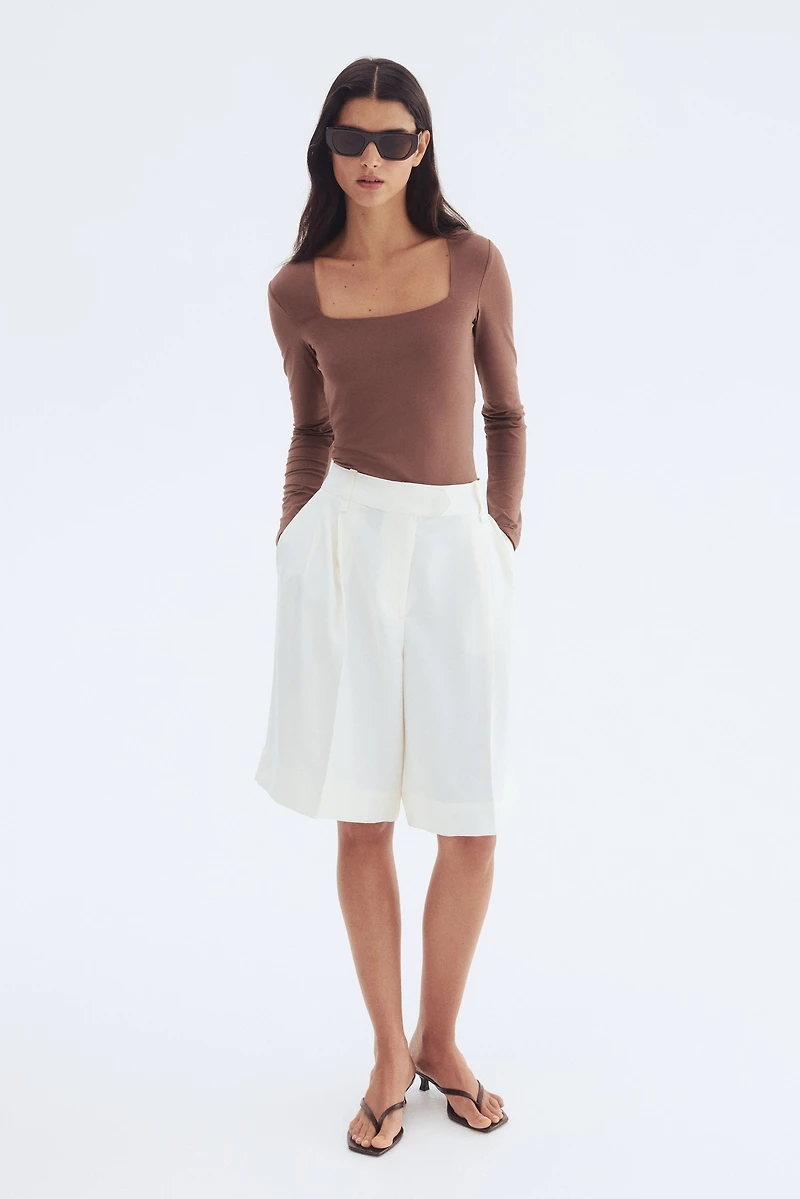 Long-sleeved Jersey Top