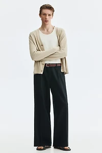 Loose-Fit Linen-Blend Pants