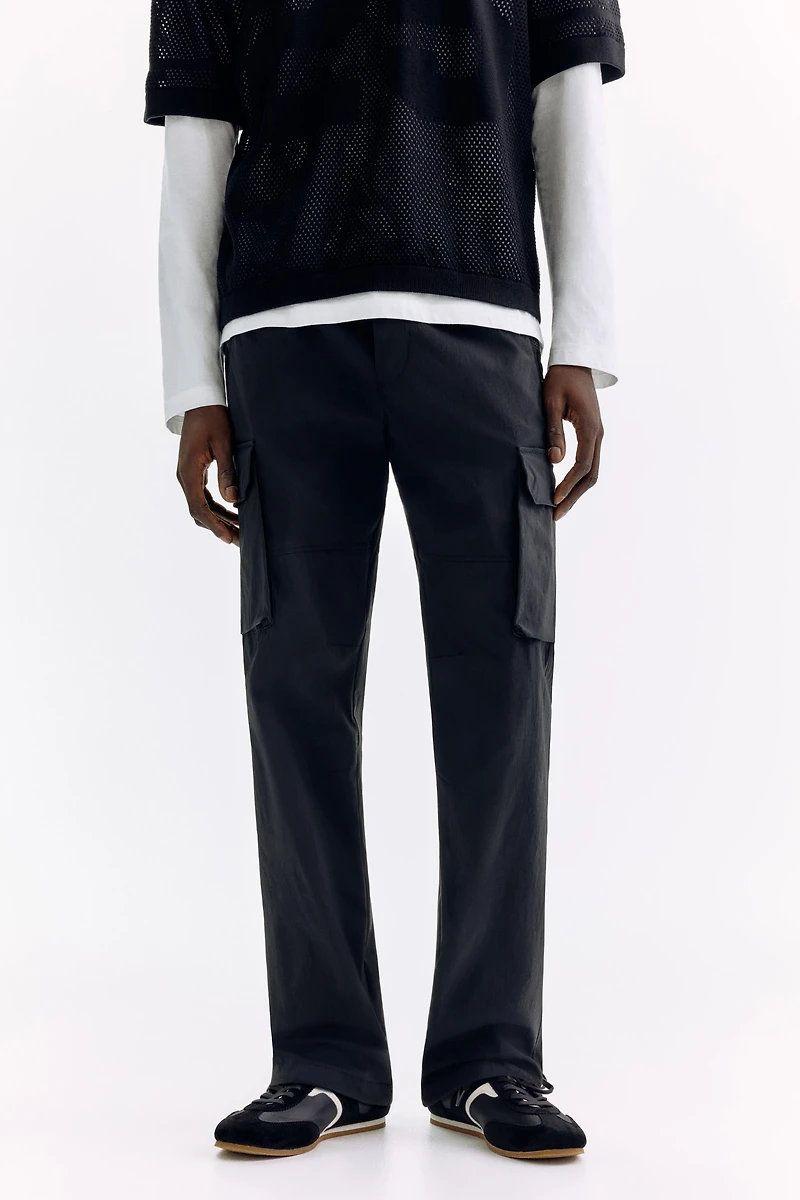 Regular Fit Nylon cargo trousers