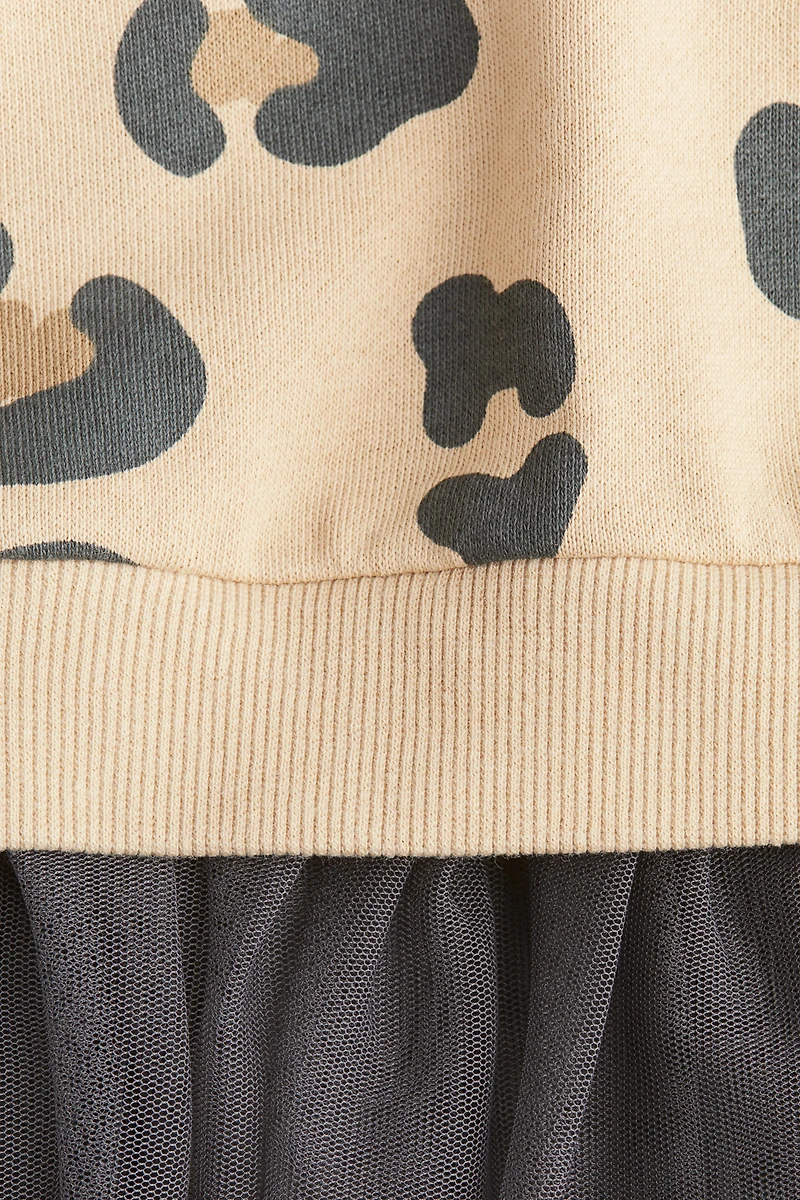 Robe en molleton avec jupe tulle