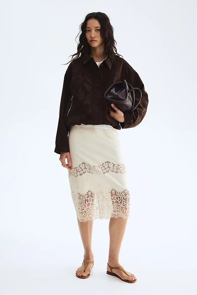 Jupe en coton avec broderies