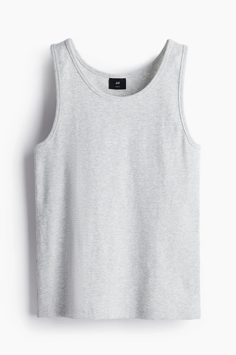 Slim Fit Ribbed Tank Top