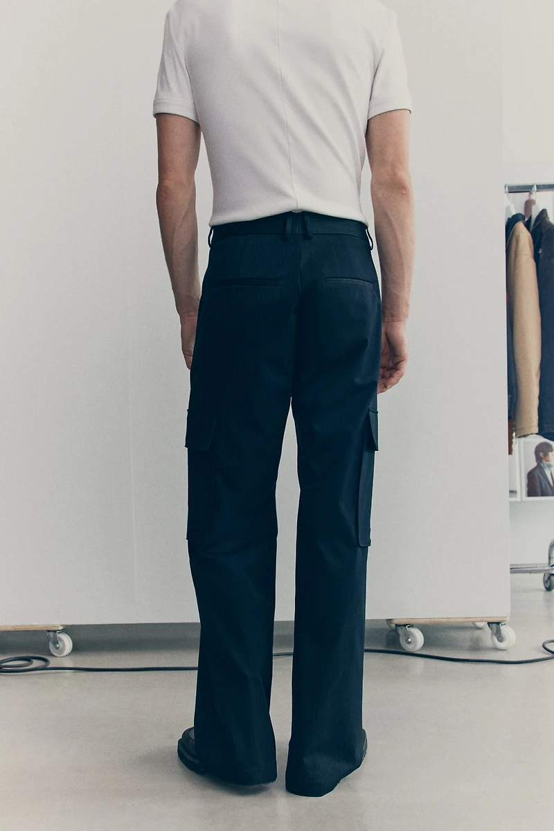 Wool-Blend Cargo Pants