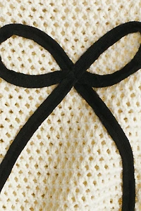 Crochet-Look Cotton Tank Top