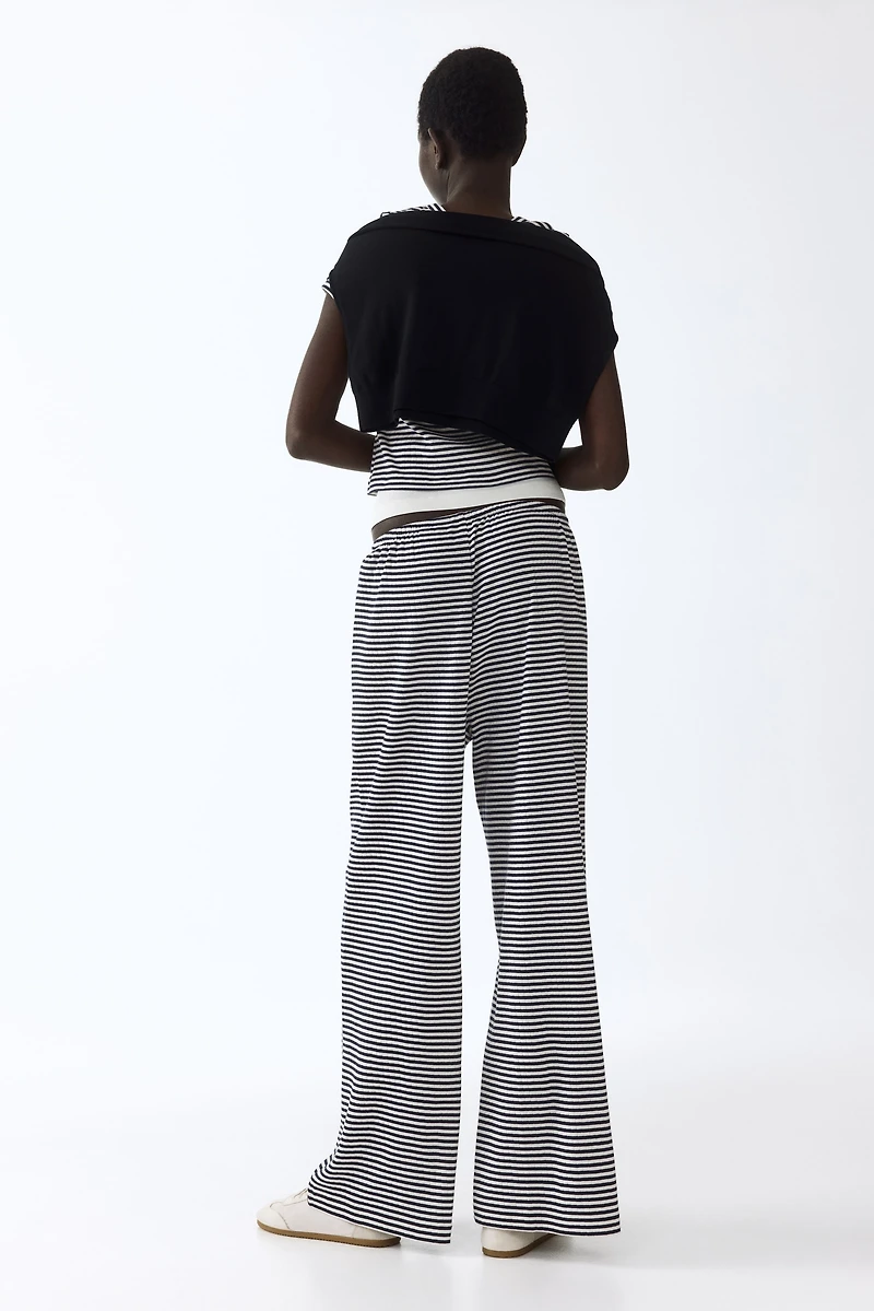 Ribbed Drawstring Pants