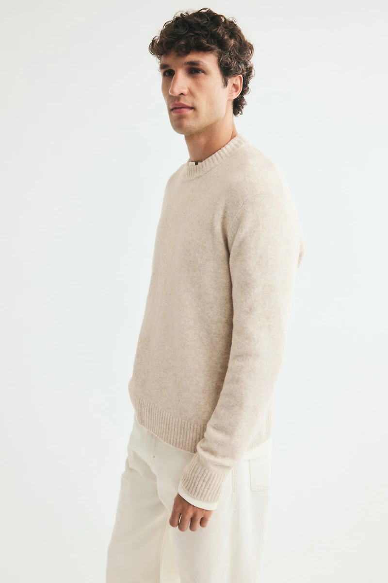Regular-Fit Brushed Sweater