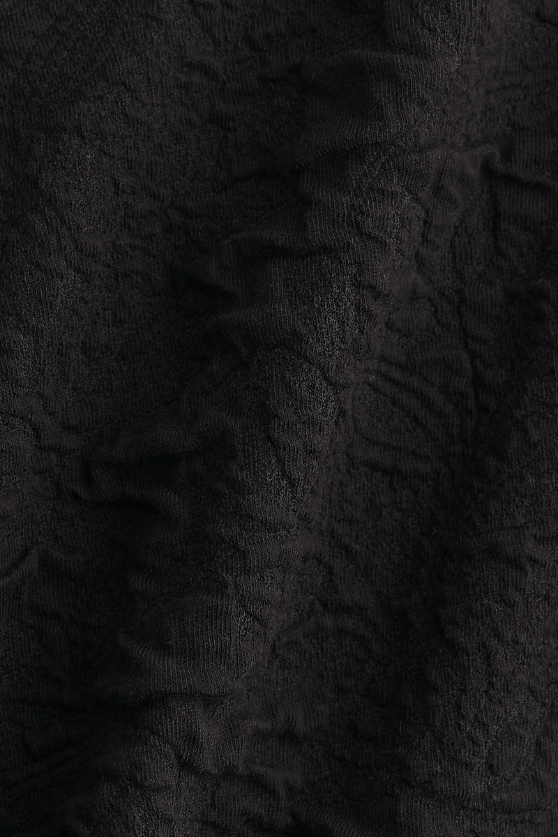 Cutout Jacquard Jersey Top