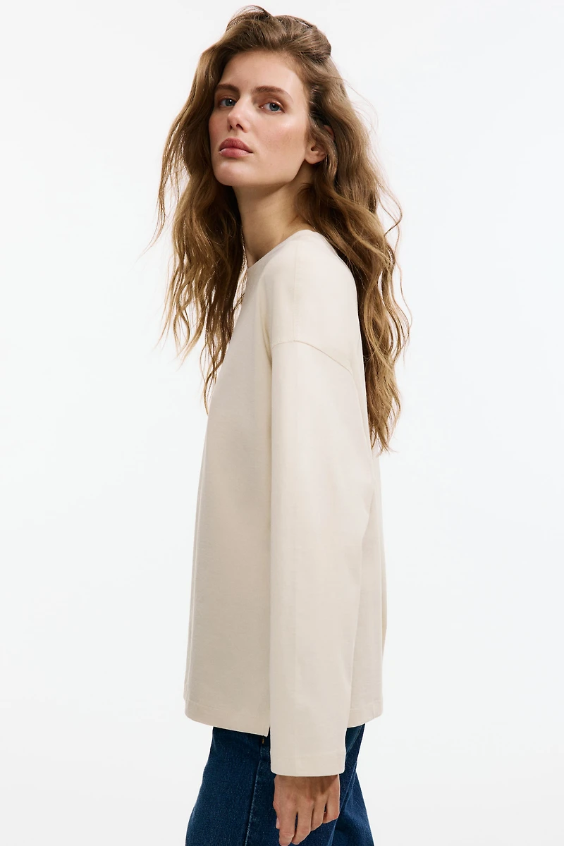 Long-Sleeved Cotton Top