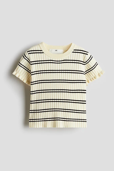 Haut en tricot côtelé