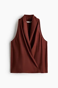Shawl-Collar Wrap Top