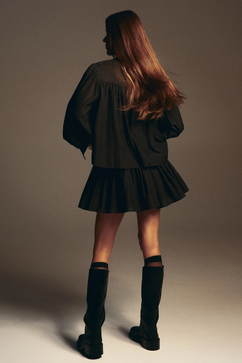 Blouse à plis nervurés