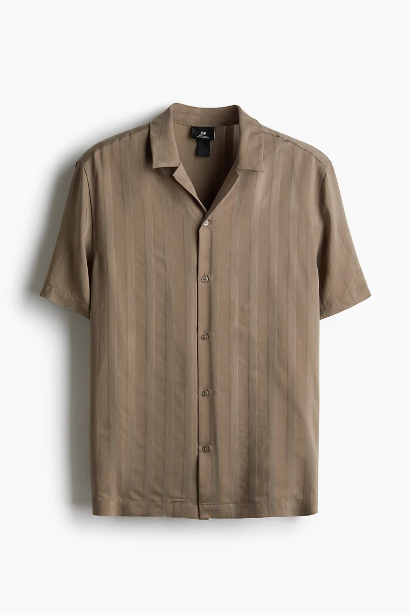Regular Fit Textured-Weave Resort Shirt