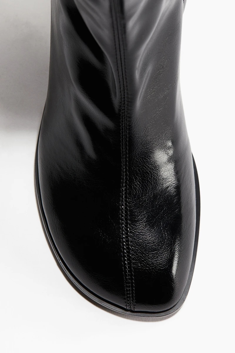 Block-Heeled Ankle Boots