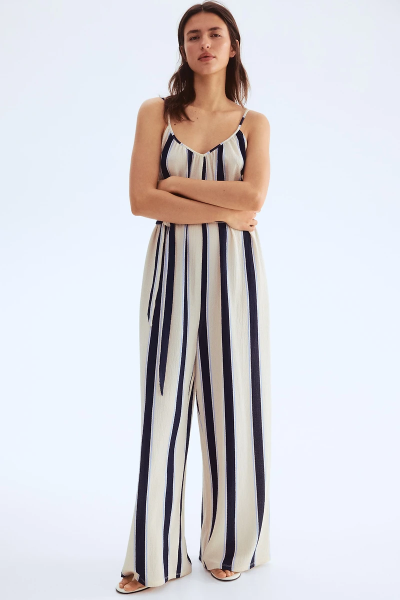 Tie-Belt Jumpsuit