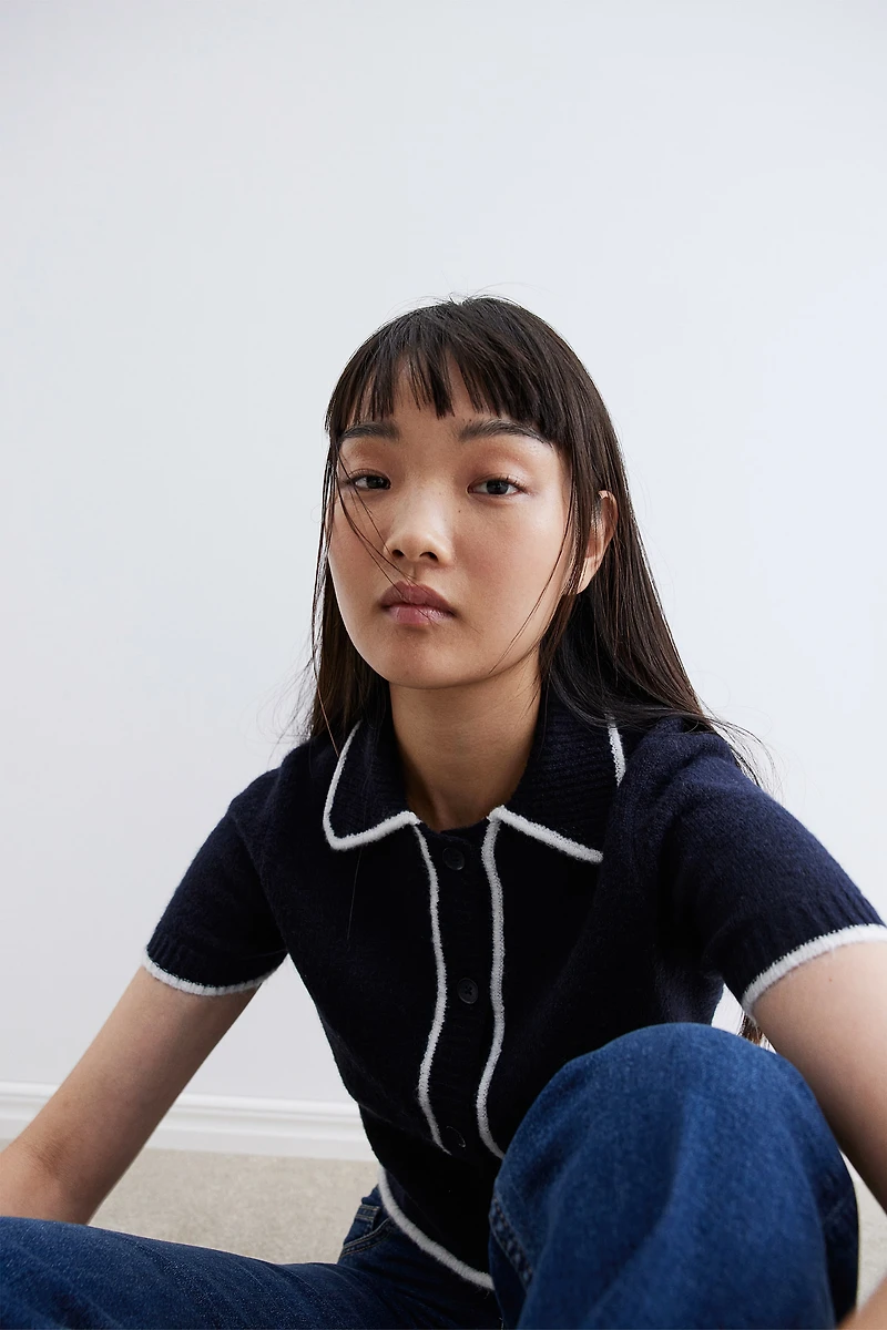 Short-Sleeved Cardigan