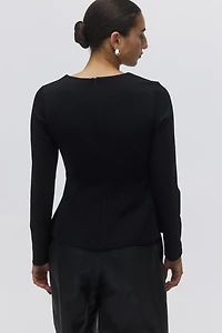 Jersey Peplum Top