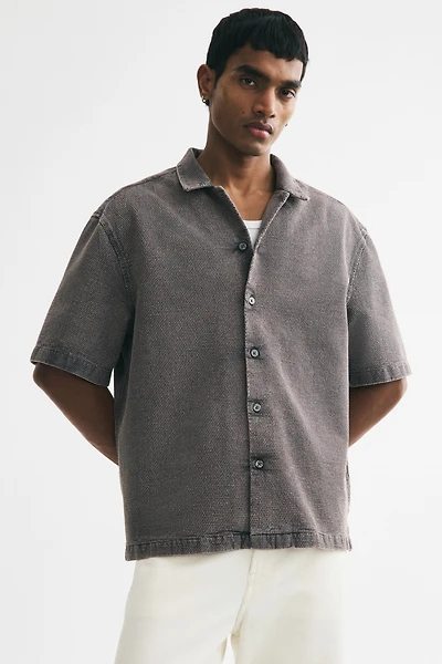 Relaxed-Fit Waffled Resort Shirt