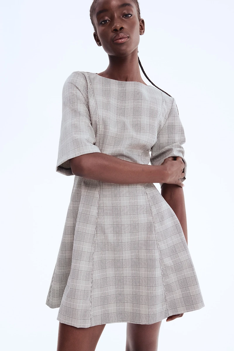 Twill Tapered-Waist Dress