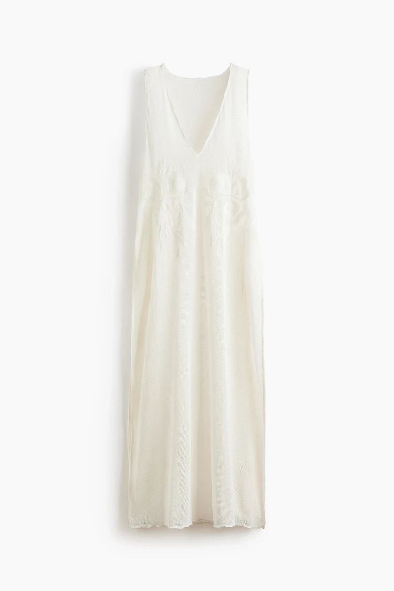 Robe de plage filet en coton