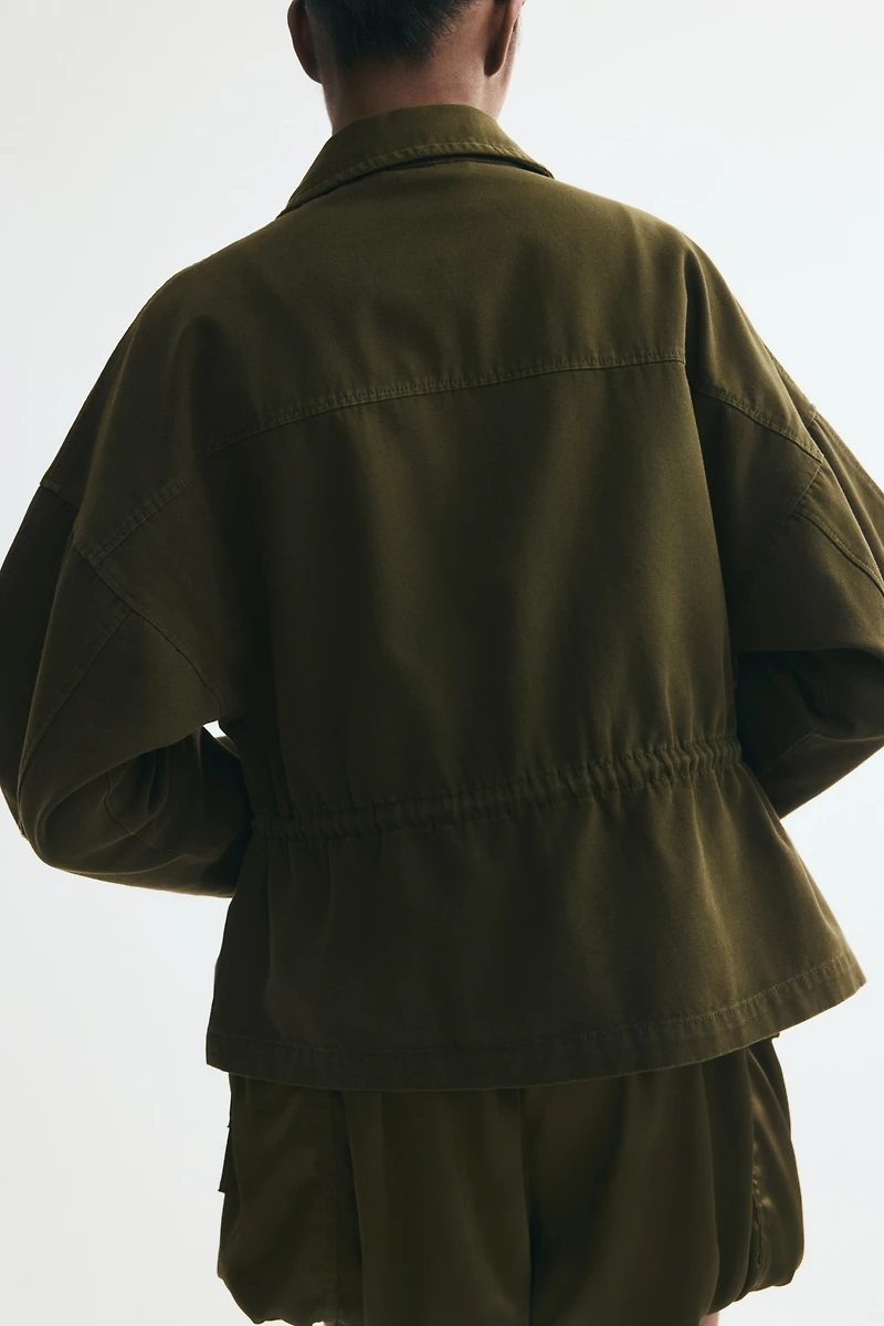 Drawstring-Detail Utility Jacket