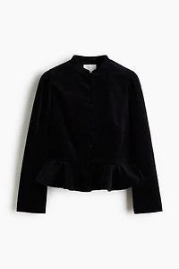 Velvet peplum jacket