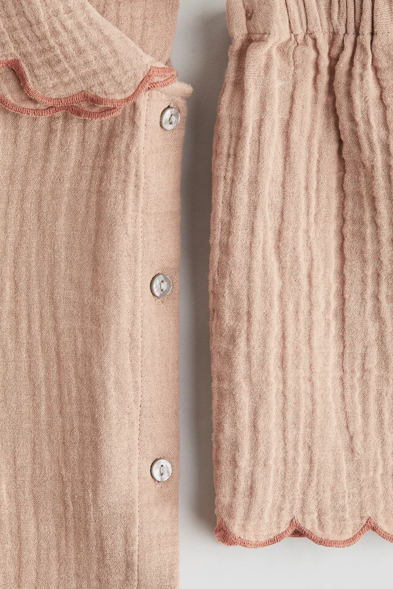 Ensemble 2 pièces en mousseline de coton