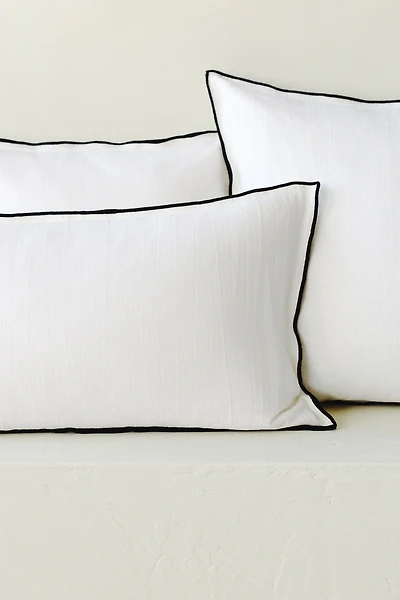 Housse de coussin en lin mélangé