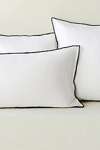 Housse de coussin en lin mélangé