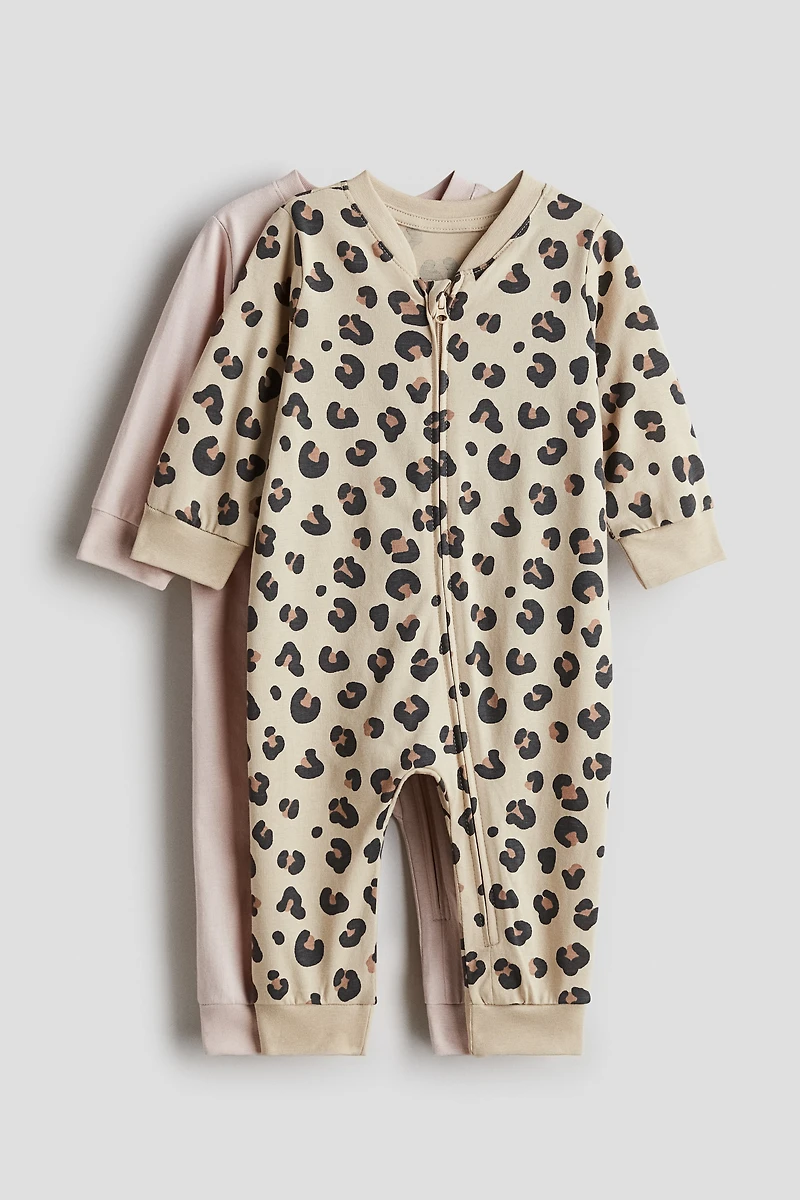 2-pack Cotton Pajama Jumpsuits