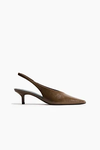 Kitten-Heeled Slingbacks