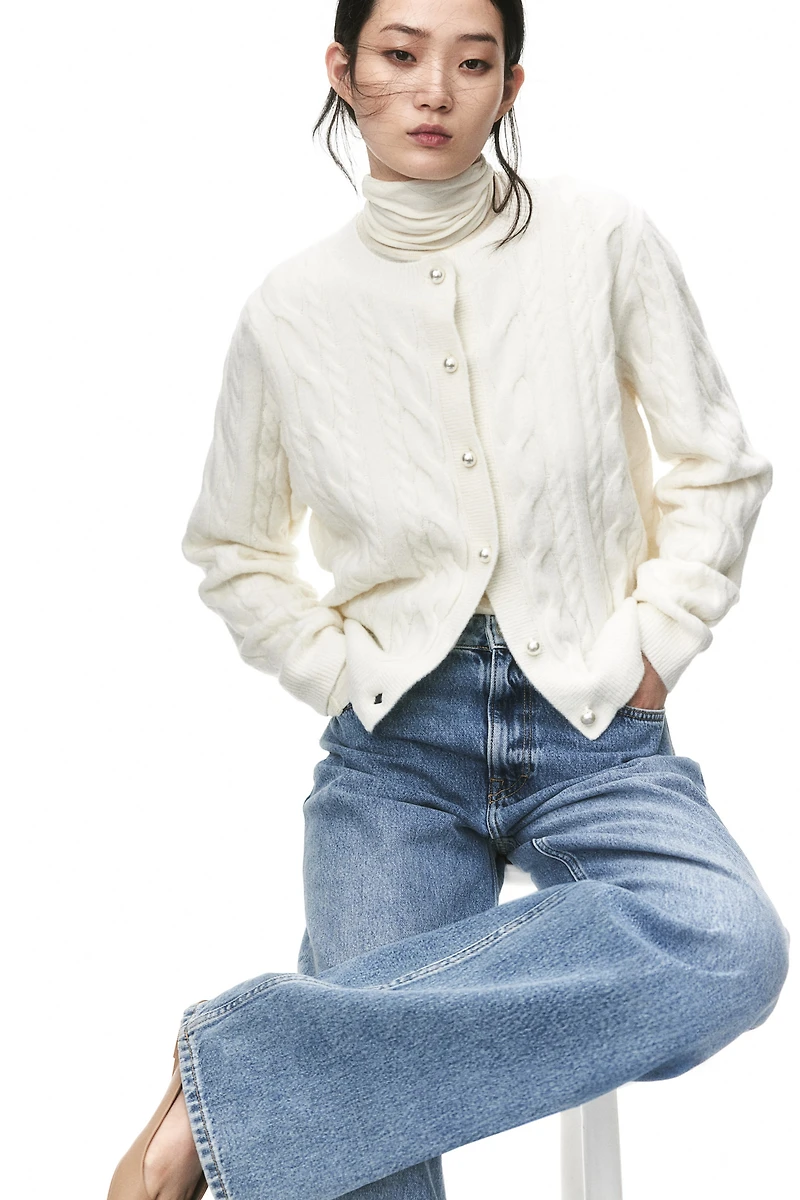 Cable-Knit Cardigan