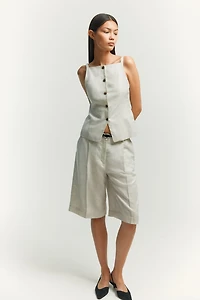 Linen-Blend Vest