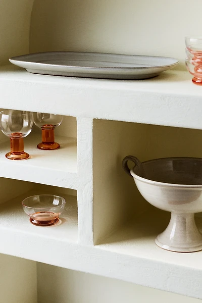 2-Pack Mouth-Blown Glass Serving Bowls