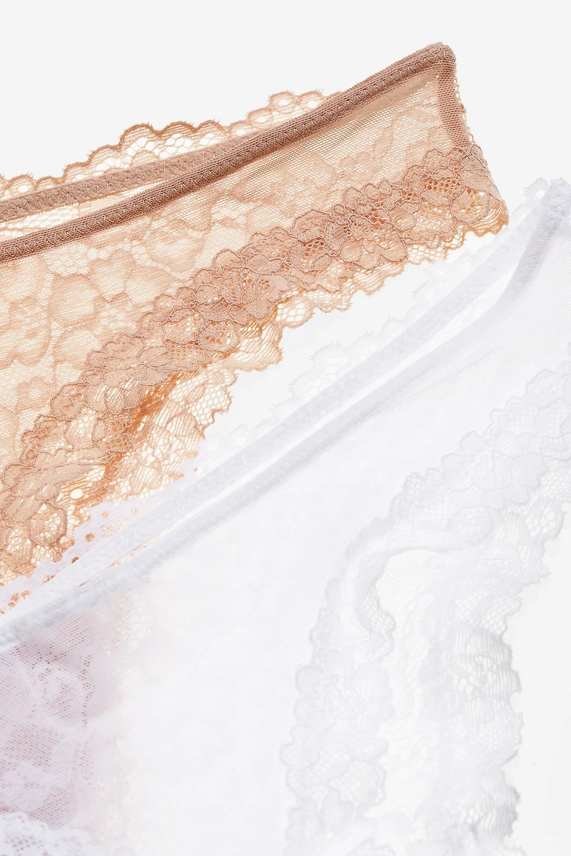 Lot de 5 culottes Brazilian en dentelle
