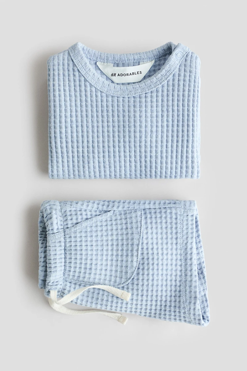 2-Piece Waffled Cotton Set