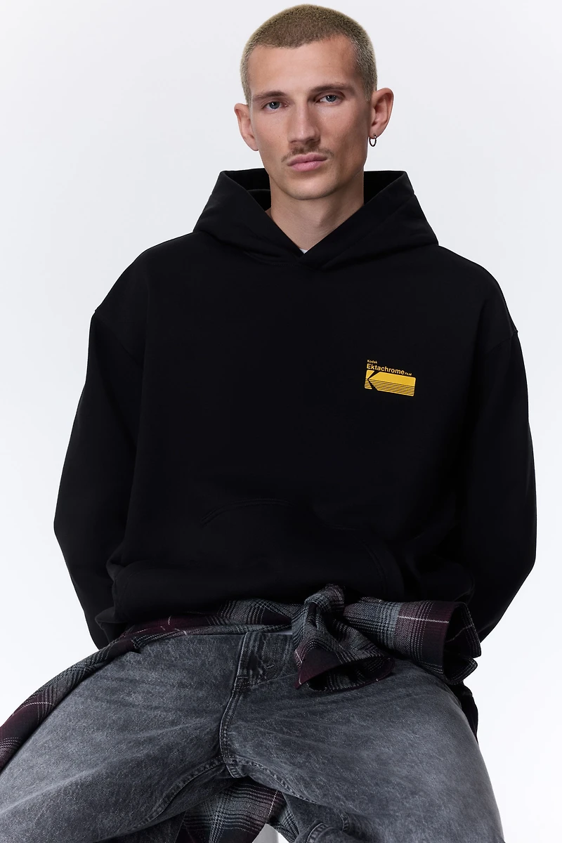 Loose-Fit Printed Hoodie