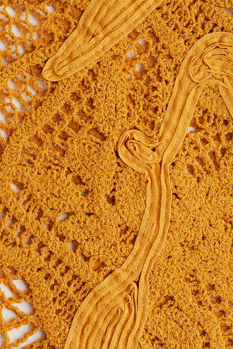 Sleeveless Crochet-Look Top