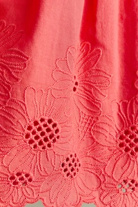 Cotton Dress with Eyelet Embroidery