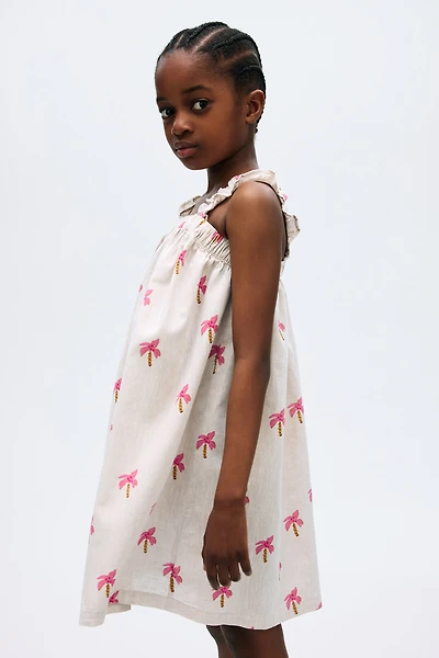 Robe en lin mélangé