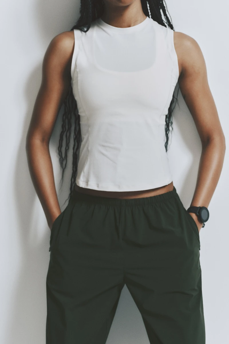 Relaxed-Fit Nylon Sports Track Pants