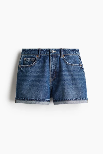 Short taille haute en denim