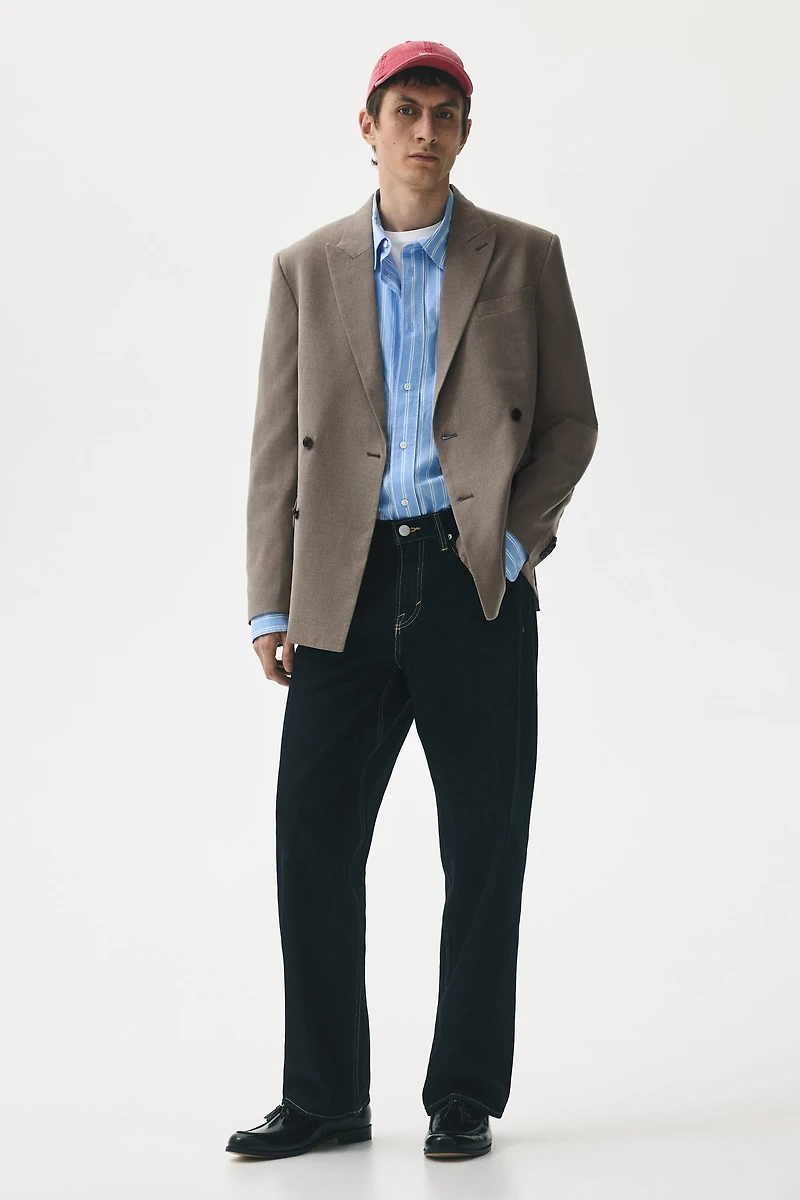 Relaxed-Fit Double-Breasted Jacket