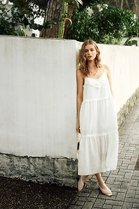 Dress with Tie Shoulder Straps