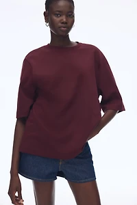 T-shirt carré en interlock