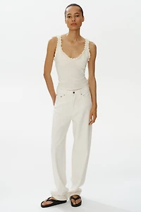 Ruffled Jersey Top