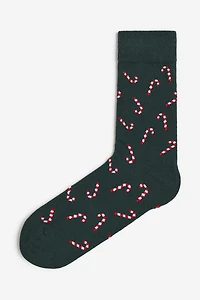 Jacquard-knit Socks