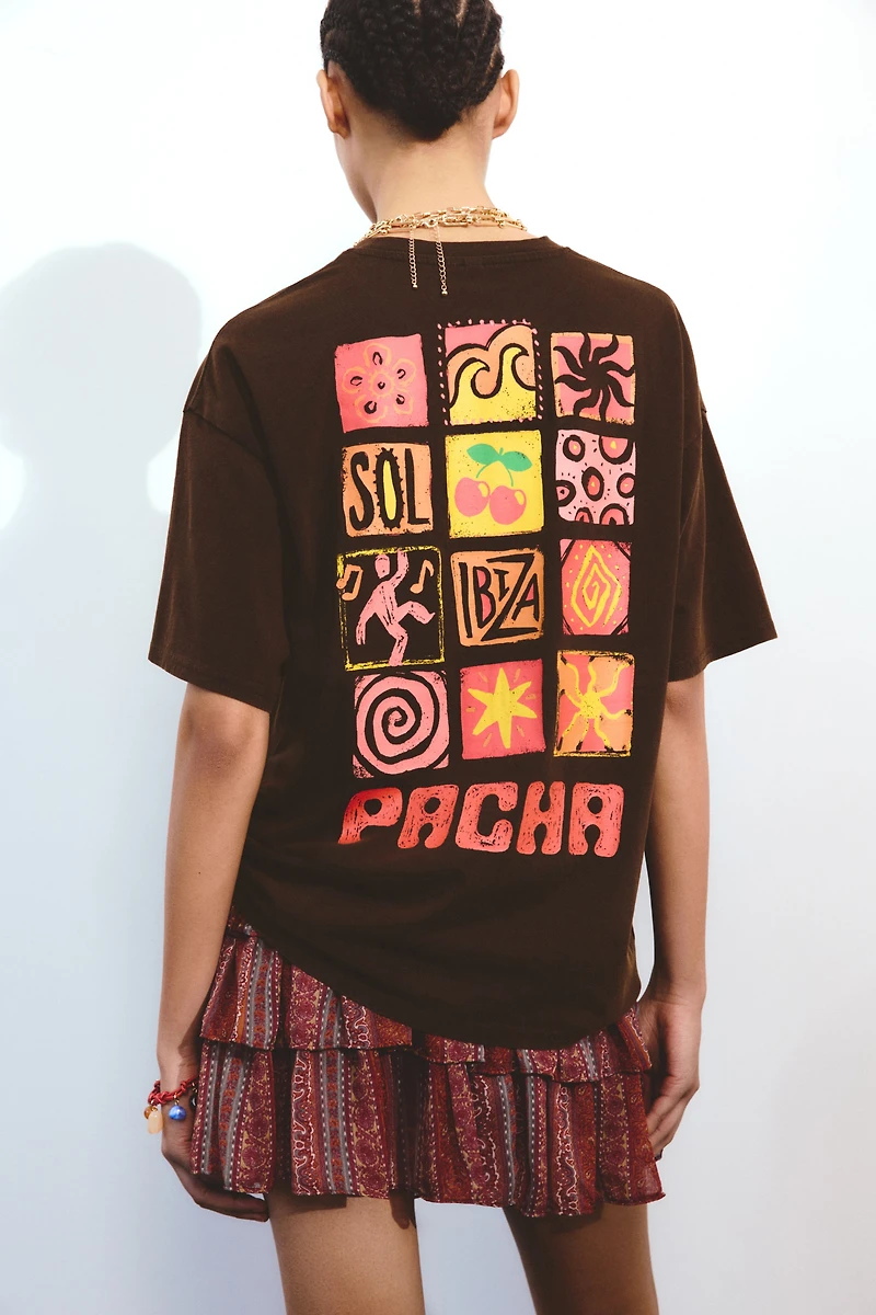 Oversized T-Shirt with Printed Motif