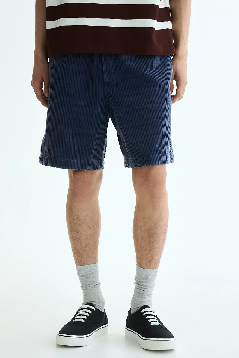 Loose-Fit Corduroy Shorts