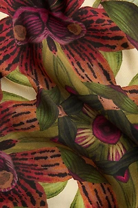Robe à motif avec bas en pointe