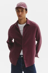Chemise classique en mousseline de coton